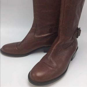 Saks Fifth Ave Leather Knee Boots 
Brown 39/8 1/2M